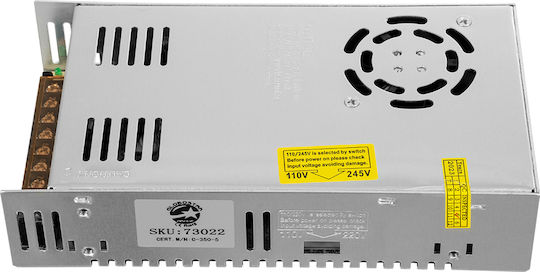GloboStar LED Захранване IP20 Мощност 350W с Изходно Напрежение 5V