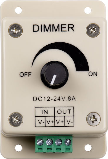 GloboStar Dimmer Switch with Frame LED Strip Rotary 12-24V 192W
