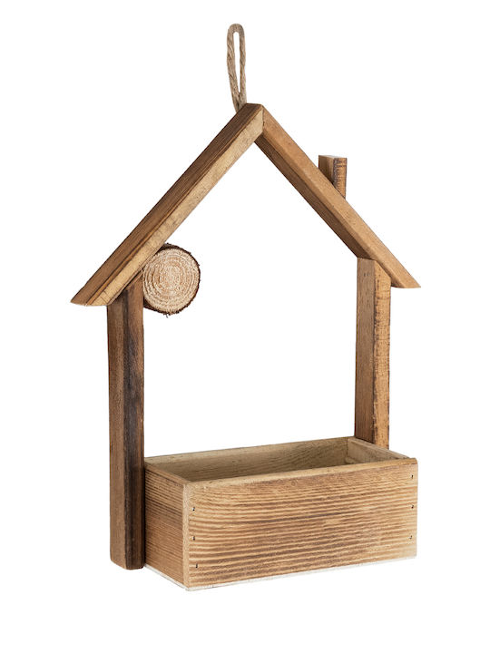 GloboStar Artificial Garden Alsace Κασπώ Ξύλινο Καφέ 18x7.5x27εκ.