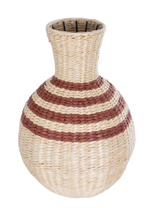 GloboStar Dekorative Vase Rattan Künstlicher Garten Palermo Beiges Φ3cm