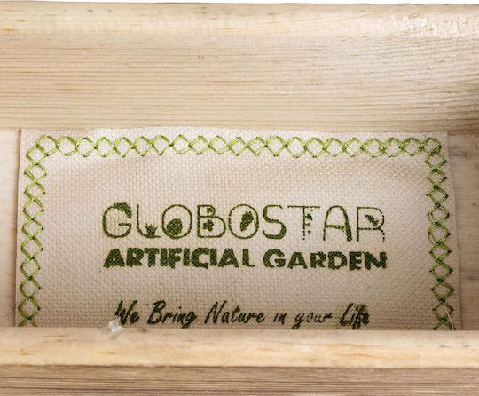 GloboStar Artificial Garden Alsace Ghiveci Lemn Maro 18x7.5x27εκ.