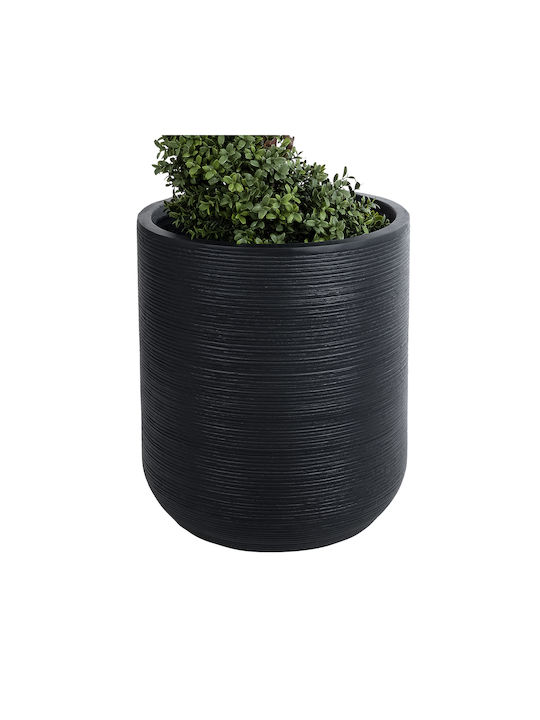 GloboStar Artificial Garden Damascus Übertopf Polyester Schwarz 45x45x45εκ.