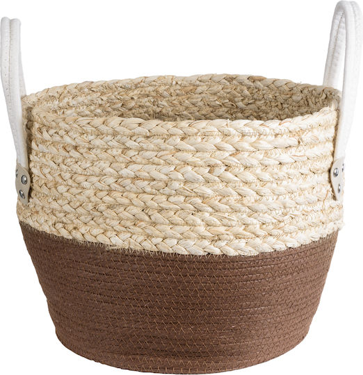 GloboStar Κασπώ Rattan Μπεζ με Βάση 33x33x28εκ.