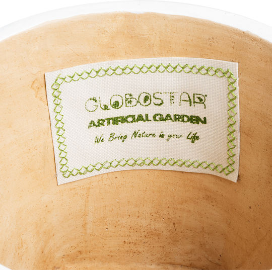 GloboStar Übertopf Polyester Beige 20x20x16εκ.