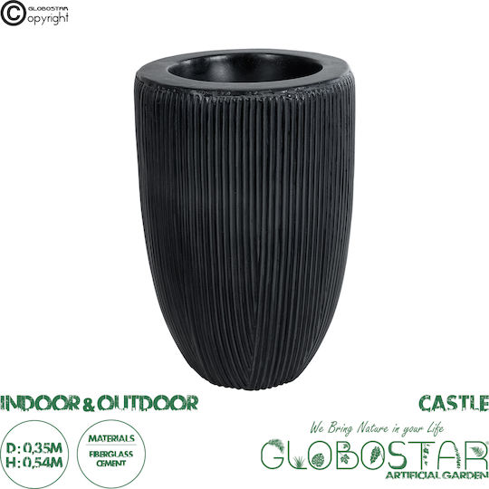 GloboStar Κασπώ Πολυεστερικό Μαύρο 35x35x54εκ.