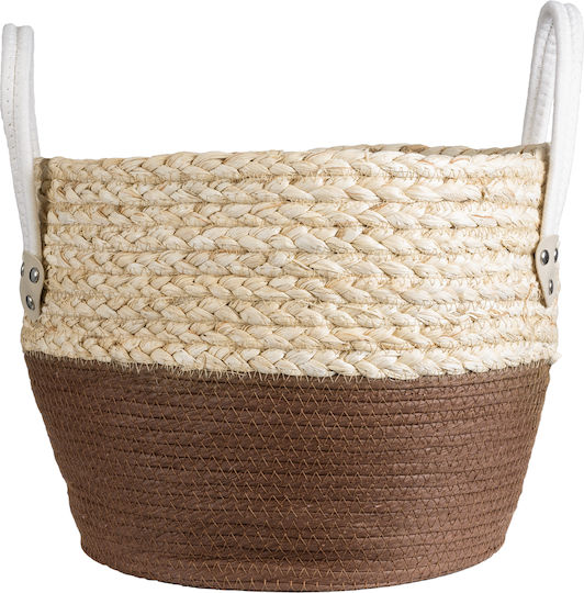GloboStar Κασπώ Rattan Μπεζ με Βάση 33x33x28εκ.