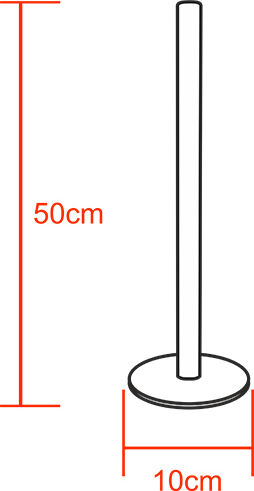 GloboStar LED Φωτιστικό Δαπέδου Υ50xΜ3εκ. με RGB Φως 100lm Μαύρο