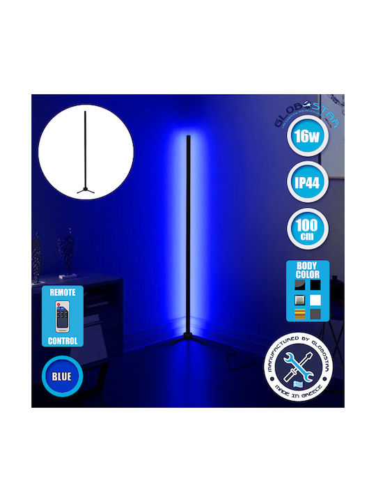 GloboStar LED Φωτιστικό Δαπέδου Υ100xΜ3εκ. 100lm Μαύρο