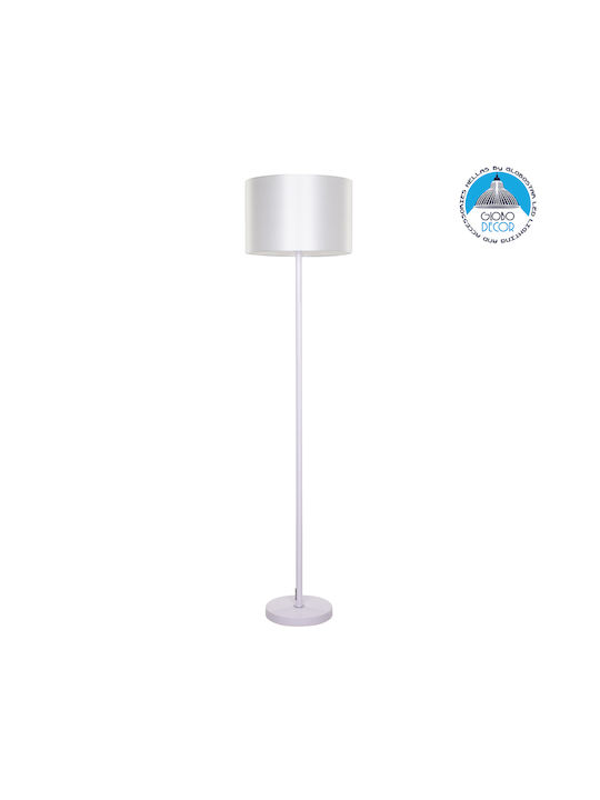 GloboStar Ashley Floor Lamp H145xW35cm. with Socket for Bulb E27 White