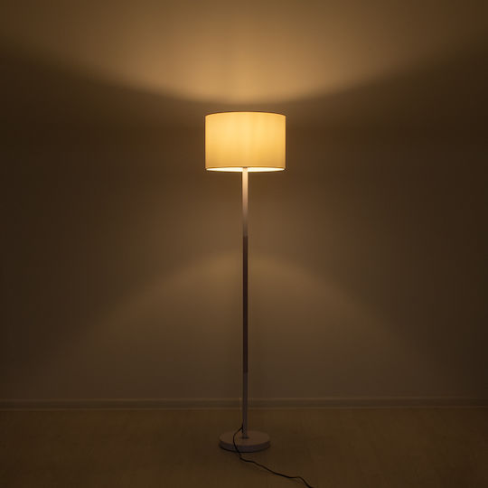 GloboStar Ashley Lampa de podea Î145xL40cm. cu Soclu pentru Bec E27 Alb