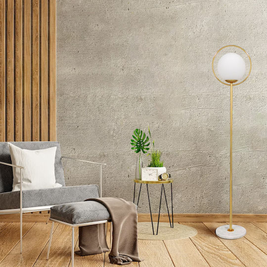 GloboStar VERSAILLES Floor Lamp H170xW35cm. with Socket for Bulb E27 White