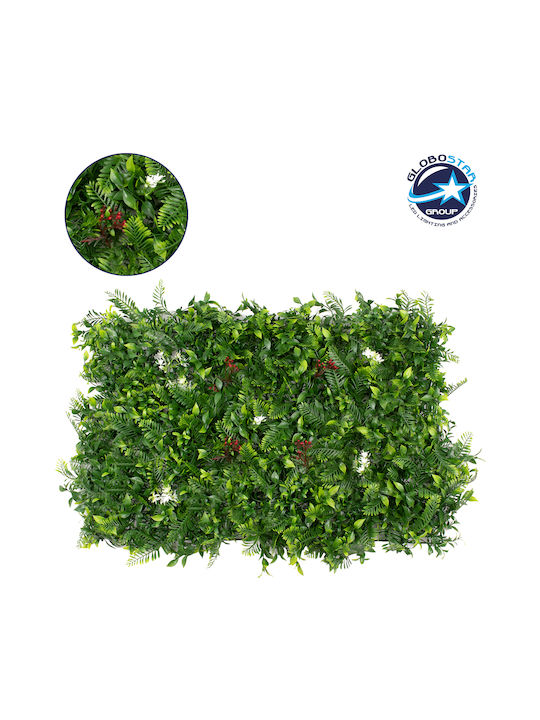 GloboStar Artificial Foliage Panel Ilix-Nanos Fern-Corale-Koufeira 60x40cm