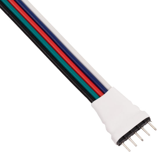 GloboStar Connector for LED Strips RGB+W mit 15cm Kabel 5 PIN 70696