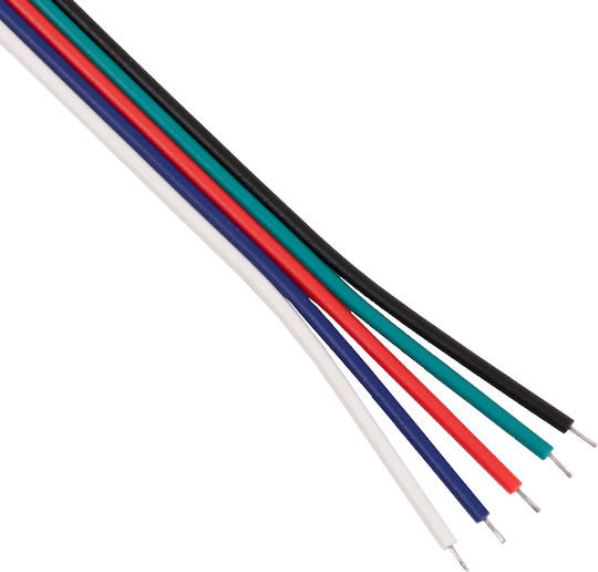 GloboStar Connector for LED Strips RGB+W mit 15cm Kabel 5 PIN 70696