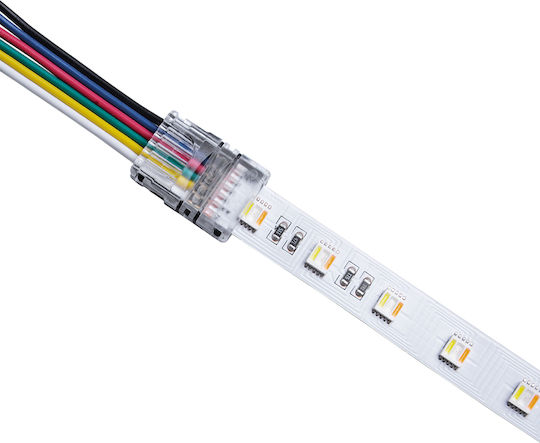 GloboStar RGB Cable for LED Strips Flexible Flat Connector Cable RGBW+WW 6 x 0.25mm² 70738