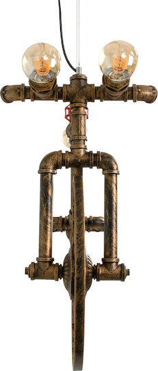 GloboStar Swiftwalker Pendant Light Bronze Grid with Socket E27 85x29.5x55cm