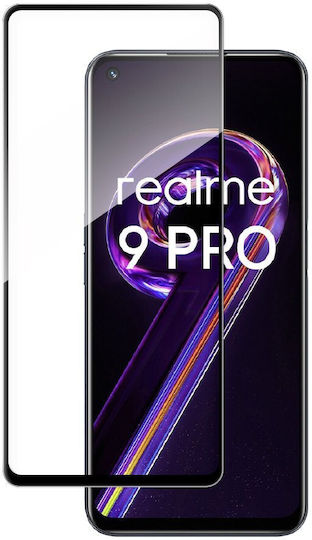 Adeziv complet Full Face Tempered Glass Negru (Realme 9 5G / 9 Pro)
