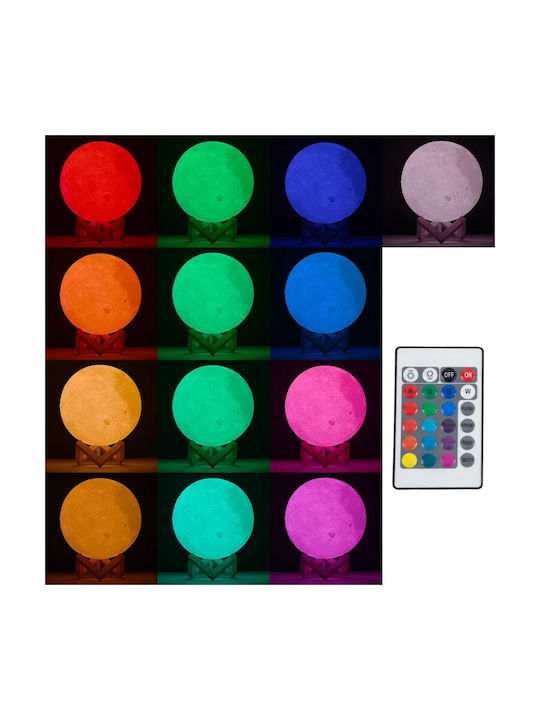 GloboStar Διακοσμητικό Φωτιστικό LED RGBW Moon Light 20x20x23εκ.