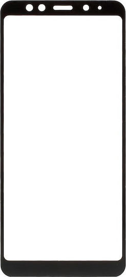 Galaxy A750 Full Glue Full Face Tempered Glass Μαύρο (Galaxy A7 2018)