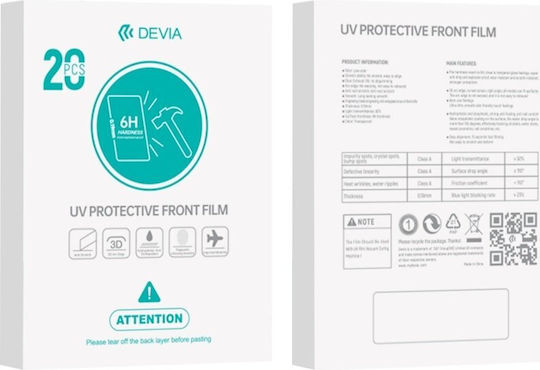 Devia 0.19mm Uv Smartphone Film Set 20pcs 6h Cutting Machine