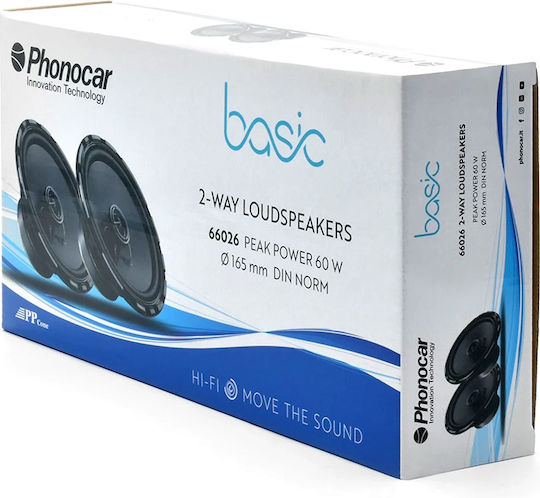 Phonocar Car Speaker Set 6.5" with 30W RMS (2 Way)