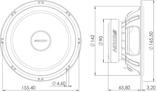 Eton Car Speaker Set POW 172.2 Separate 6.5" with 70W RMS (2 Way)