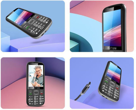 MyPhone Halo 4 LTE Dual SIM Κινητό με Μεγάλα Κουμπιά Μαύρο