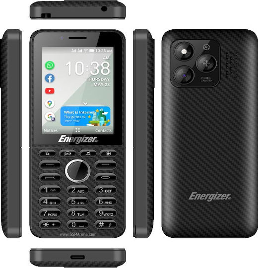 Energizer E288S Dual SIM (500MB/4GB) Mobile with Buttons Black