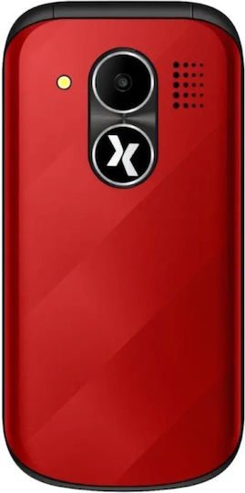 MaxCom MM815 Dual SIM Мобилен Телефон с Големи Бутоните Червен