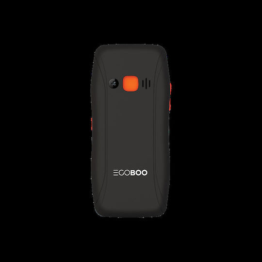 Egoboo EasyCall 4G Single SIM Κινητό με Μεγάλα Κουμπιά Μαύρο