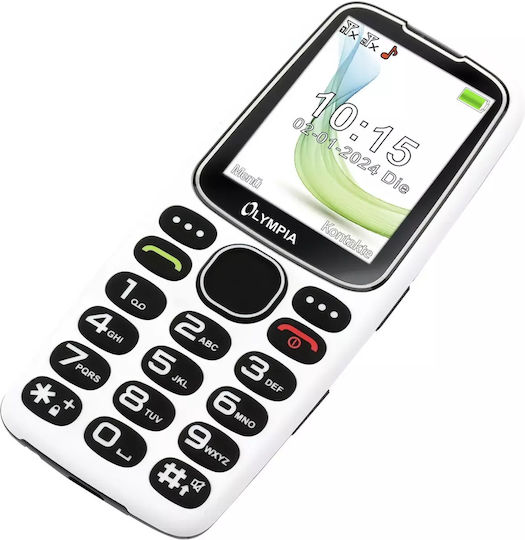 Olympia Star Dual SIM Κινητό με Μεγάλα Κουμπιά Λευκό