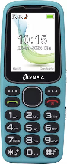 Olympia Star Dual SIM Κινητό με Μεγάλα Κουμπιά Τιρκουάζ