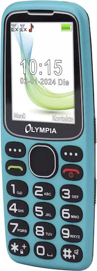 Olympia Star Dual SIM Κινητό με Μεγάλα Κουμπιά Τιρκουάζ