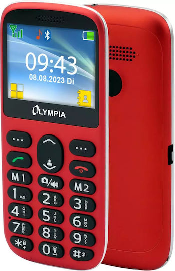 Olympia Sun Dual SIM Mobile with Large Buttons Red