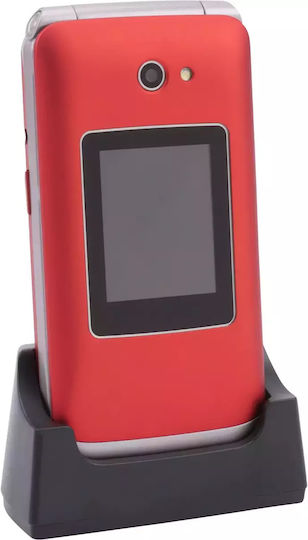 Olympia Vitus Dual SIM Κινητό με Μεγάλα Κουμπιά (Αγγλικό) Κόκκινο