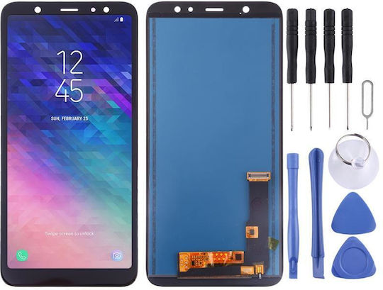 Екран със Сензорен Механизъм за Galaxy A6+ (2018) (Черен)