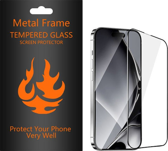 Frame Tempered Glass Μαύρο (iPhone 13 Pro Max)