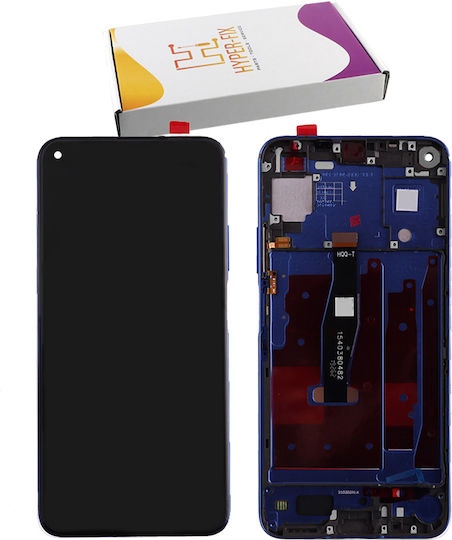 Hyper Fix Screen with Touch Mechanism and Frame for HONOR 20, HUAWEI NOVA 5T (Blue)