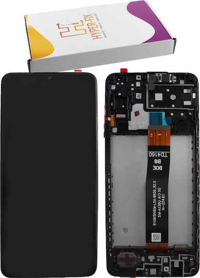 Hyper Fix Οθόνη mit Touch-Mechanismus und Rahmen für Samsung A13 5G A136 (Schwarz)