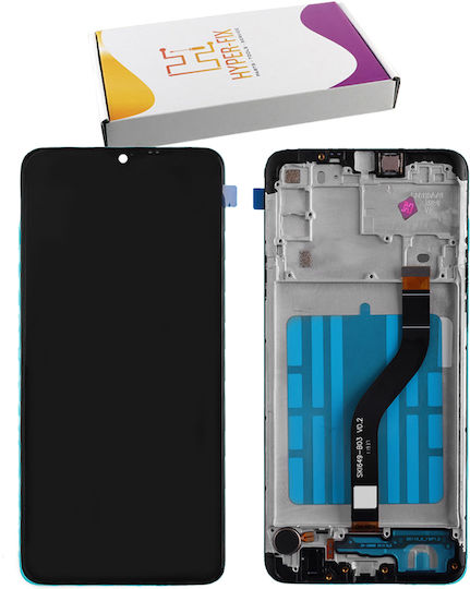 Hyper Fix Οθόνη με Μηχανισμό Αφής και Πλαίσιο για Samsung A207 A20s (Μαύρο)