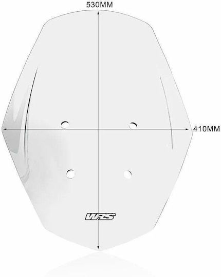 WRS Transparentes Visier Motorrad für Aprilia SR GT 200 - SR GT 200 AP007T