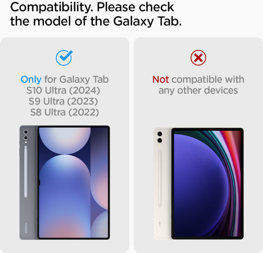 Spigen Galaxy Tab S10 Ultra 2024 S9 Ultra 2023 S8 Ultra 2022 Husa Ultra Hybrid Pro Neagră Acs08795