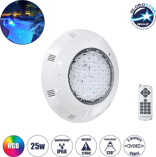 GloboStar Submersible Pool Light with Multicolour (RGB) Light 61542