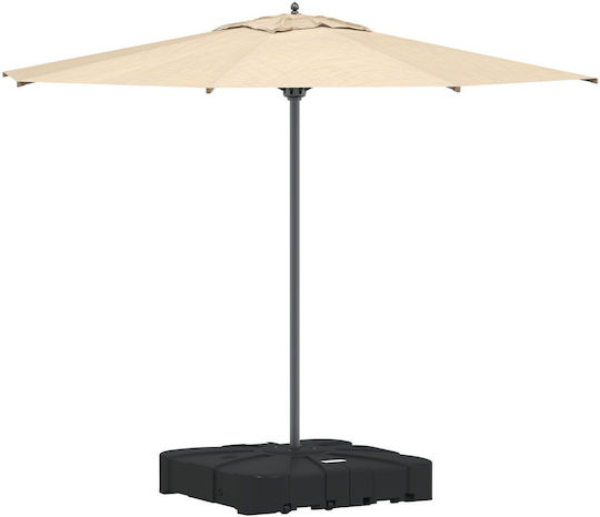 vidaXL Folding Umbrella Stand made of Plastic in Beige Color 88x88x19cm