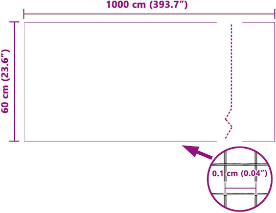 vidaXL Mosquito Net Window Permanent Fiberglass White 1000x60cm