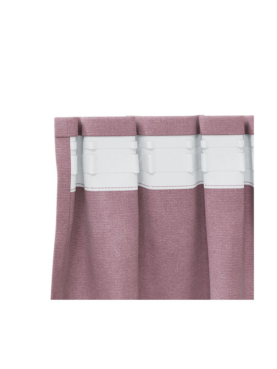 vidaXL Set Window Curtains With Pencil Pleat Pink 140x140cm