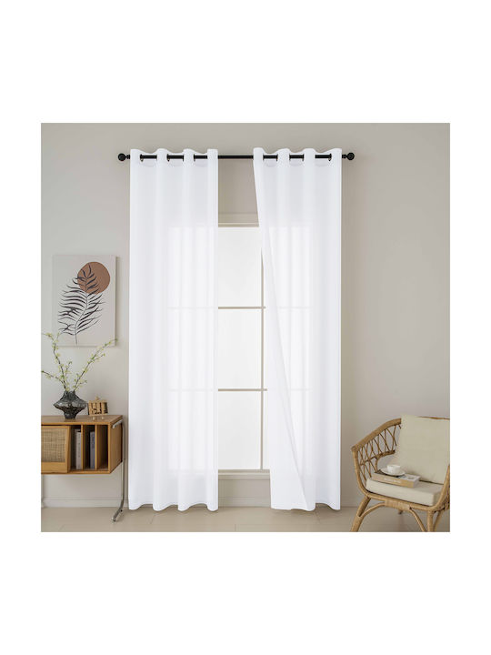 Beauty Home Curtain With White Grommets 140x270cm