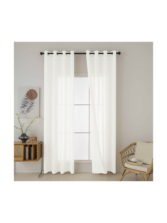 Beauty Home Curtain With White Grommets 140x270cm