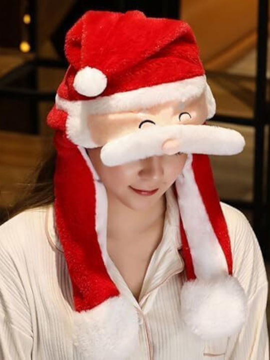 Set Christmas Led Hats Santa Snowman Moving Ears 2pcs