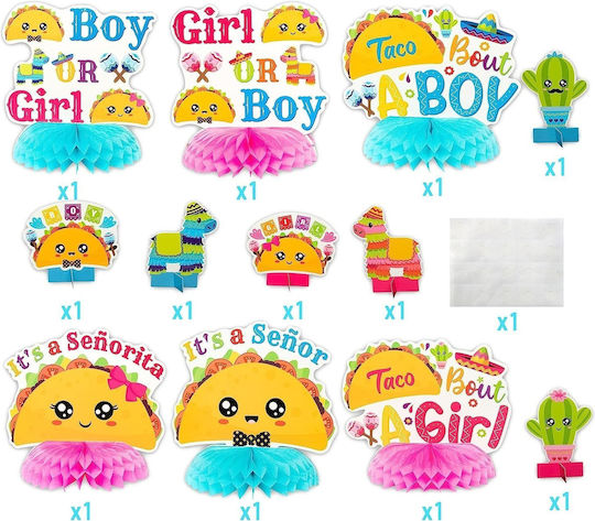 Haooryx Taco Themed Baby Shower Decoration Set 12 Pieces